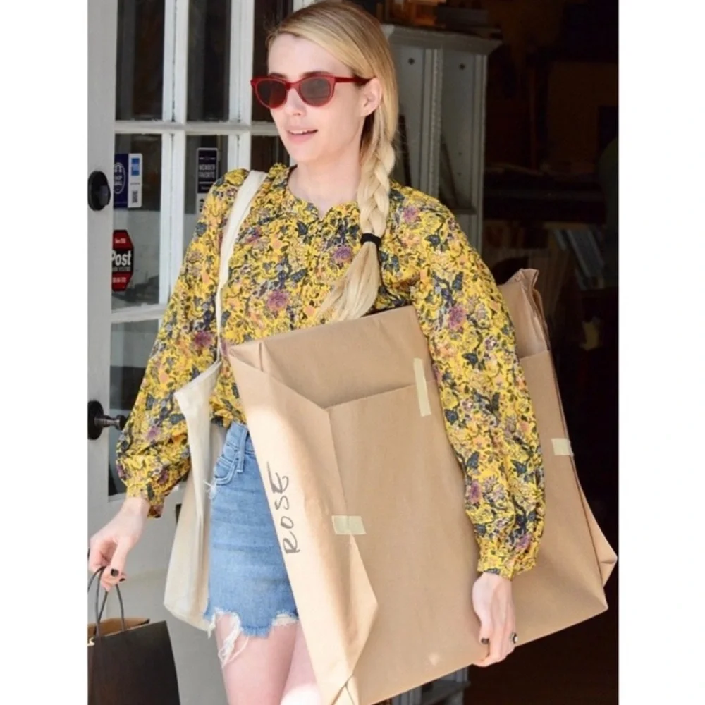 Madewell x Karen Walker Silk Print Gennaker Top - Picture 2 of 15